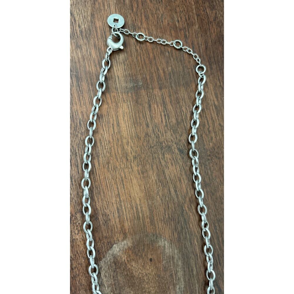 Boho Southwestern Cross Necklace Silver-Tone Karma Belle Navajo Pearl Style - Picture 5 of 7